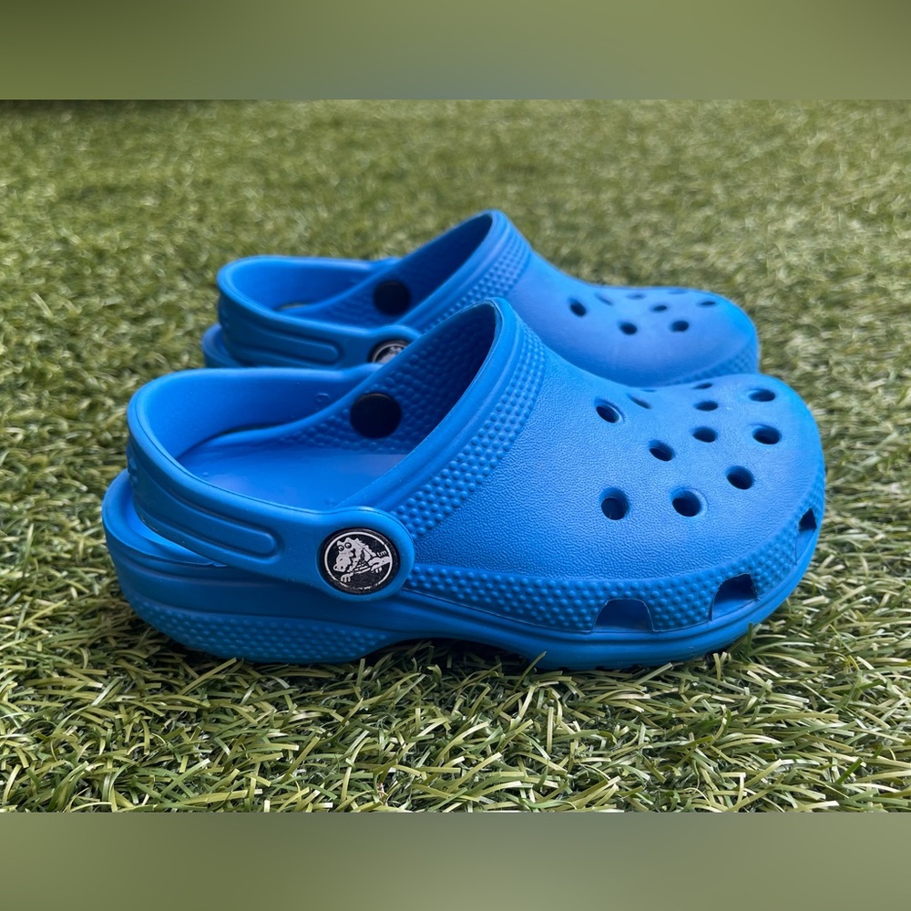 Blue CROCS, toddler size 9